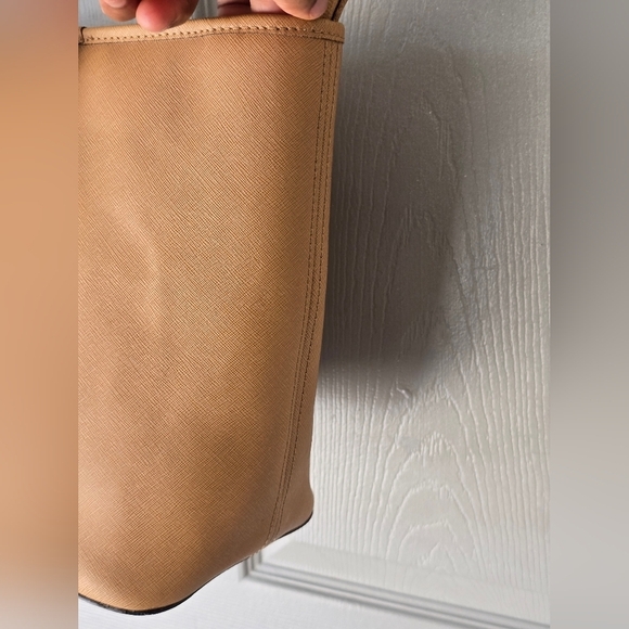 MICHAEL KORS Jet Set Tote Bag  Saffiano Leather Brown Tan 16x10 Large - Picture 8 of 16